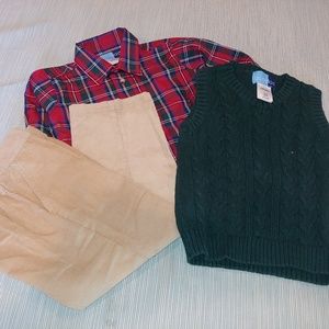 Good Lad Boys 3 Pc. Outfit, 4T Plaid Corderoy Set